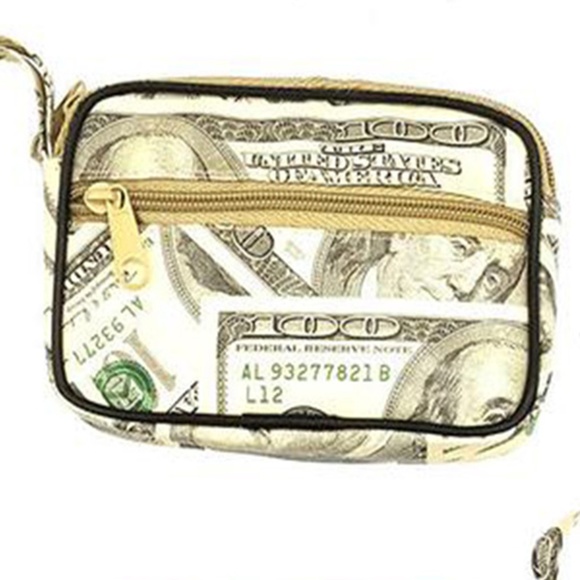 Handbags - $100.00 Hundred Dollar Bill Wrist-let Coin Purse